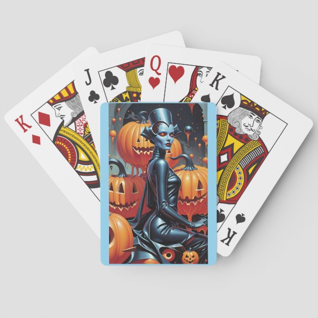 Höstmodets Weekend Witch Queen Casinokort (Baksidan)