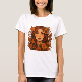 Höstmuse - Kvinnor med blommor T Shirt