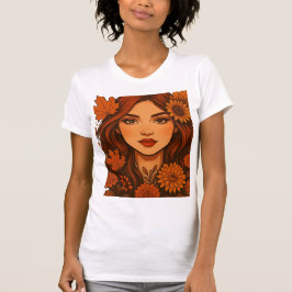 Höstmuse - Kvinnor med blommor T Shirt