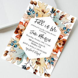 Höstnedgång i Kärlek: Foliage Berries Baby Shower Inbjudningar