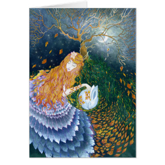 Höstnedgångängel Hälsningskort