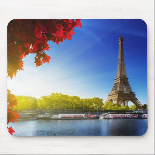 Höstnot i Paris med Eiffel Torn på hösten Musmatta