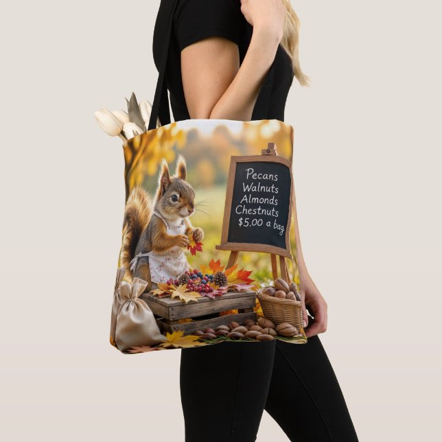 Höstodlingsställ med ekorre tygkasse (Närbild)