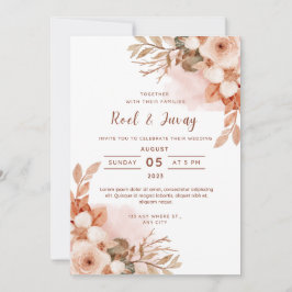 HöstOrange för bröllopsinbjudan Inbjudningar