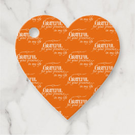 HöstOrange för Thanksgiving - elegant - tacksam Gåvor Etiketter