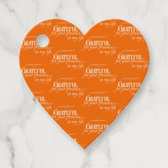 HöstOrange för Thanksgiving - elegant - tacksam Gåvor Etiketter (Framsida)