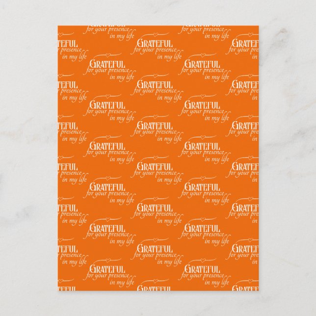 HöstOrange för Thanksgiving - elegant - tacksam Vykort (Framsida)