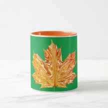 HöstOrange guld-maple löv fall grönt