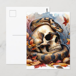 Höstorm med skal vykort