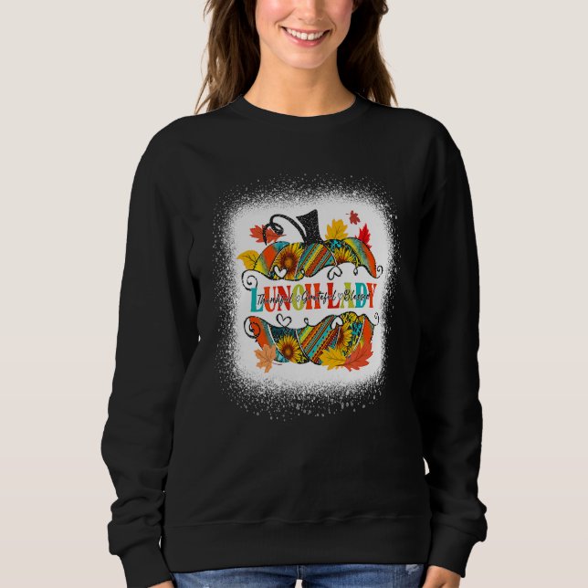 Höstoutfit Lunchdame Tacksam Tacksam Välsignad T Shirt (Framsida)