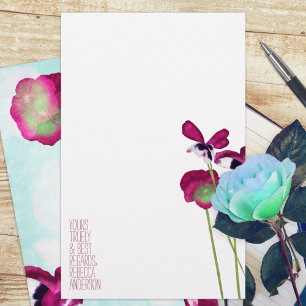 Höstpaneler, Aqua, Rosa, Violet Stationary