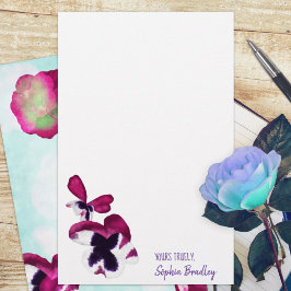 Höstpaneler, vattendrag, Rosa, Lila Stationary