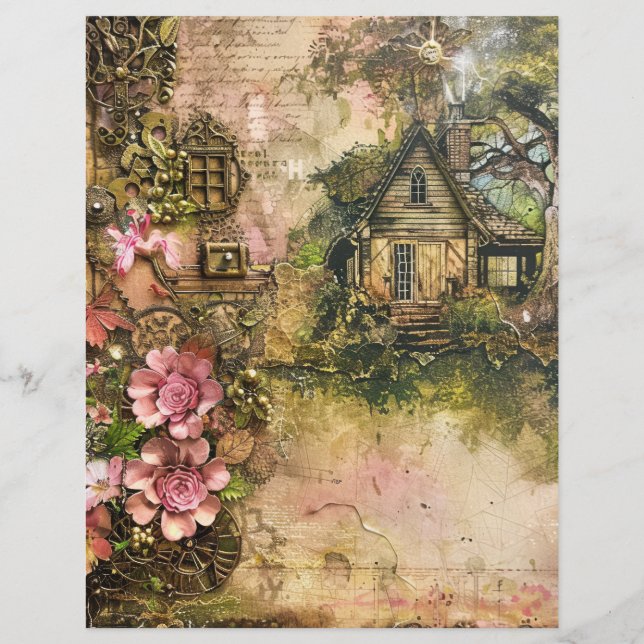 Höstpapper för Junk Journal (Baksida)