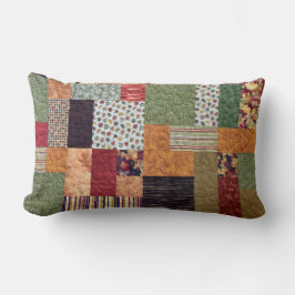 Höstpatchwork Quilt Lumbarkudde