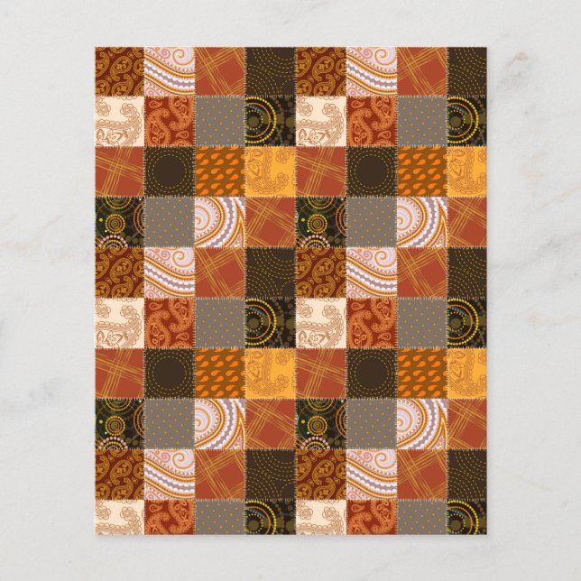 Höstpatchwork skrapbok bakgrund (Framsida)