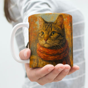 Höstpiskor en Mysigt katt i höglans Kaffemugg
