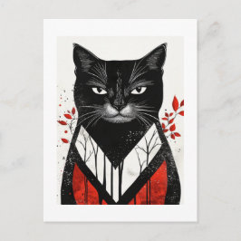 Höstpiskor: kattsamling vykort