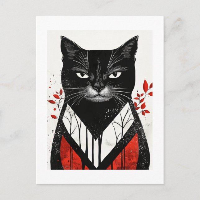 Höstpiskor: kattsamling vykort (Framsida)