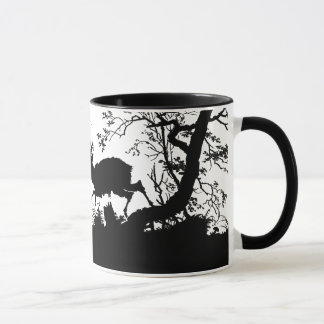 Höstplatshjort på en back i Silhouette Mugg