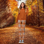 Höstplatta Leggings<br><div class="desc">Hösten i orange och grått, bära över stor skjorta eller tröja.</div>