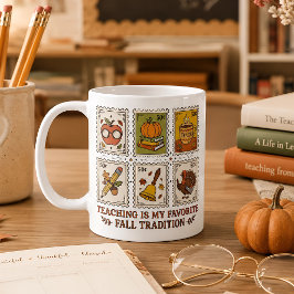 Höstpresent till lärare Retro höst Klassrumsesteti Kaffemugg
