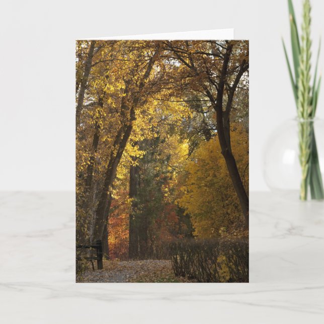 Höstpromenaden till och med Greenough parkerar Helgkort (Framsida)