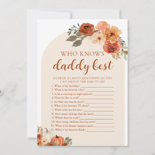 Höstpumpa Baby Shower Vem Känner Pappa Bäst Spel Inbjudningar