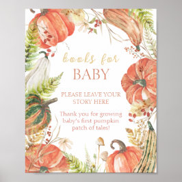 Höstpumpa, Blommigt, babykläder, Bokar för Baby Poster