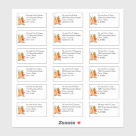 Höstpumpa Blommigt Enskilda Namn och Adress Klistermärken