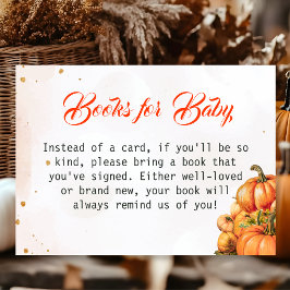 Höstpumpa Bokar för Baby Card Baby Shower Tilläggskort