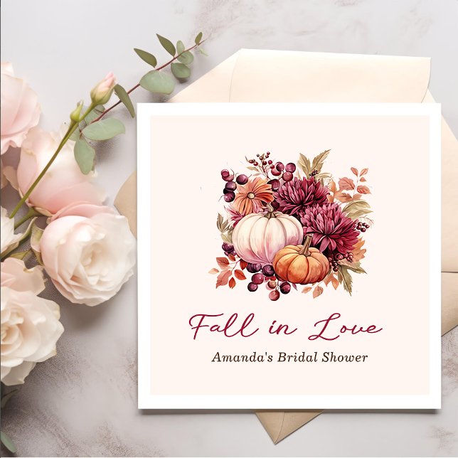 Höstpumpa bröllopsfest pappers tallrikar pappersservett (Skapare uppladdad)