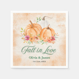 Höstpumpa Fall i kärlek Bröllop Pappersservett