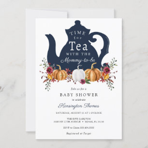 Höstpumpa för inbjudan till tea Baby Shower