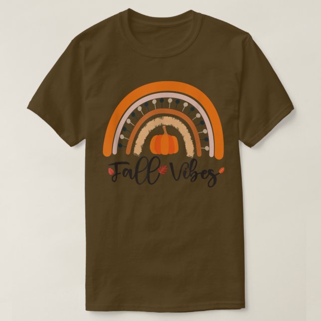 Höstpumpa för regnbågsgrafik t shirt (Design framsida)