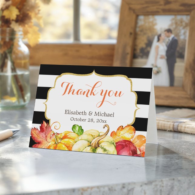 Höstpumpa Lönnlöv Tack Kort (Skapare uppladdad)