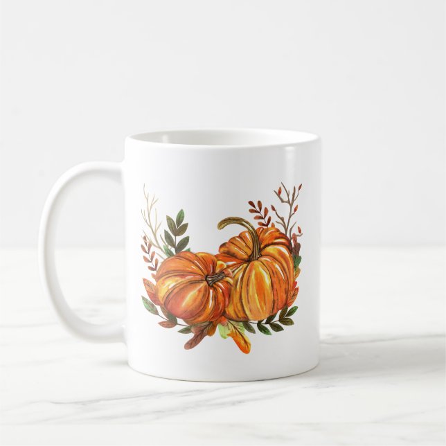Höstpumpa löv kaffemugg (Vänster)