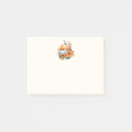 Höstpumpa med blommor och blommor post-it block