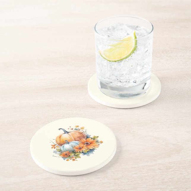 Höstpumpa med blommor och blommor underlägg (Sidan)