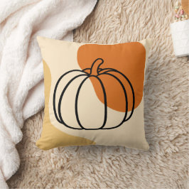 Höstpumpa med Orange-blob och Abstrakt Kudde