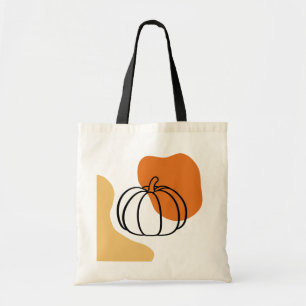 Höstpumpa med Orange-blob och Abstrakt Tygkasse
