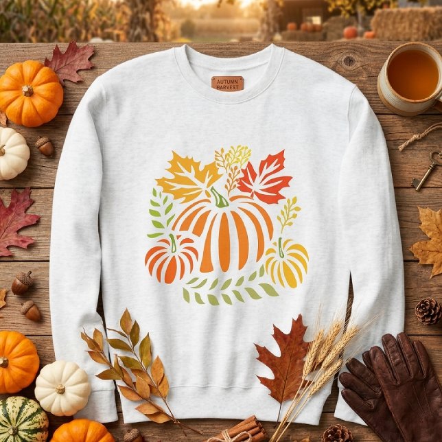 Höstpumpa och fallande löv t shirt (Skapare uppladdad)