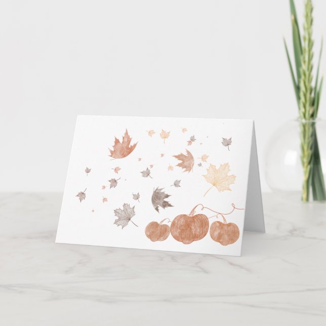 Höstpumpa och Löv Kort (Framsida)