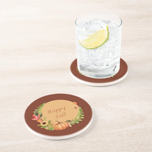 Höstpumpa och natur med anpassningsbar text  underlägg (Sidan)