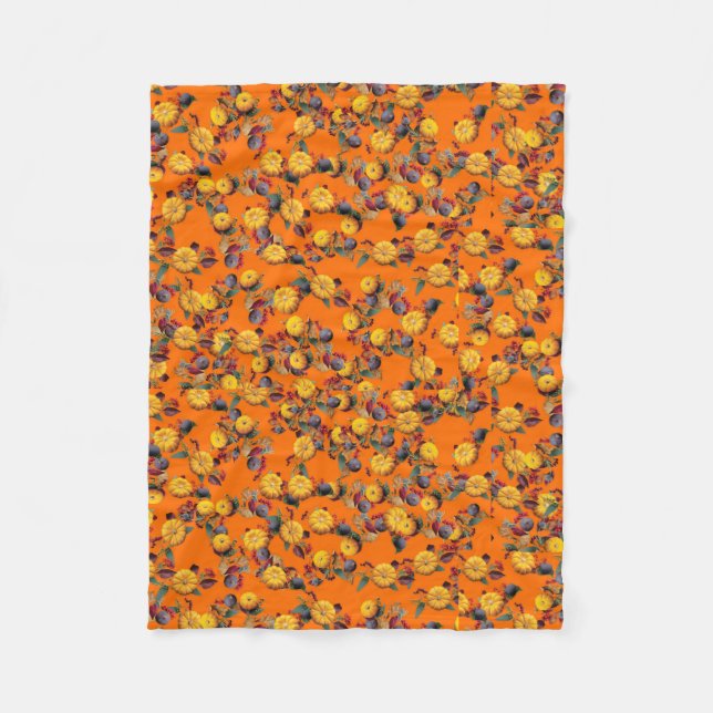 Höstpumpa (Orange) Ull Throw Blanket Fleecefilt (Framsidan)