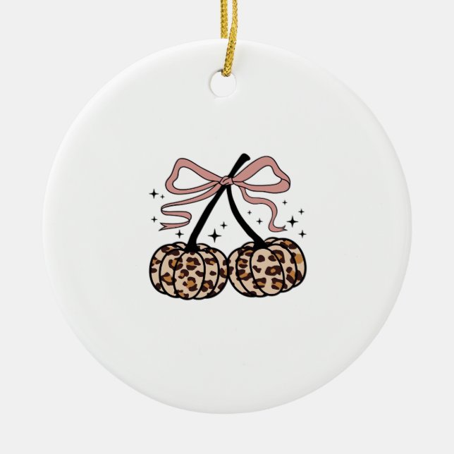 Höstpumpa, Pumpa Körsbär, Leopard Pumpa, P Julgransprydnad Keramik (Framsidan)