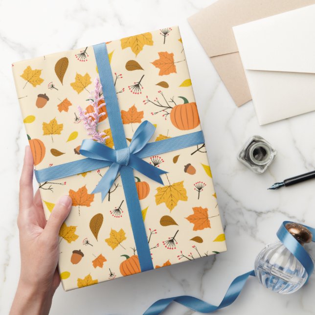 Höstpumpa Skördemönster Presentpapper (Gifting)