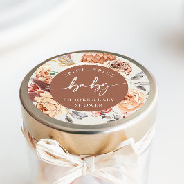 Höstpumpa "Spice Spice Baby" Bebis Shower Runt Klistermärke