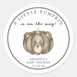 Höstpumpabarn Baby shower Runt Klistermärke
