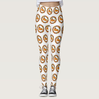 Höstpumpafamiljekrans Leggings