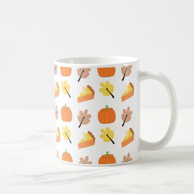 Höstpumpamuster Kaffemugg (Höger)
